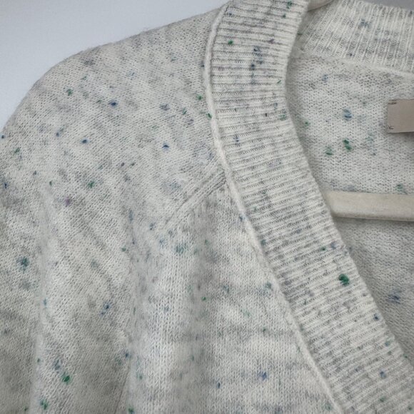 Loft Flecked Relaxed V-neck Sweater Size XL - Picture 4 of 11